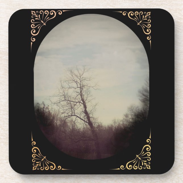 Dessous de verre d'arbre hivernal (Devant)