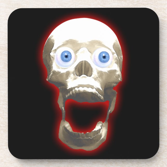 Dessous de verre d'art crânien gothique déplaisant (Devant)