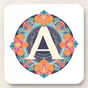 Dessous de verre d'art indien Mandala - artisanal