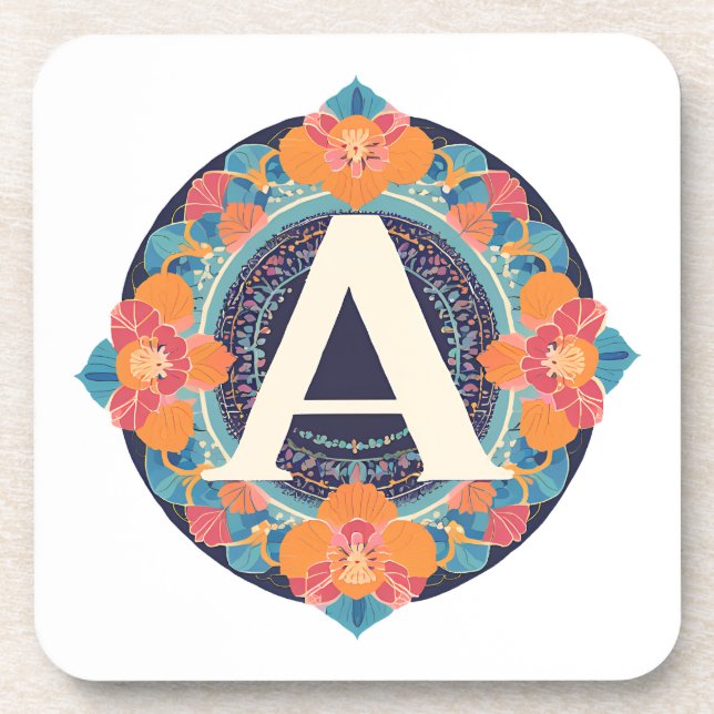Dessous de verre d'art indien Mandala - artisanal (Devant)