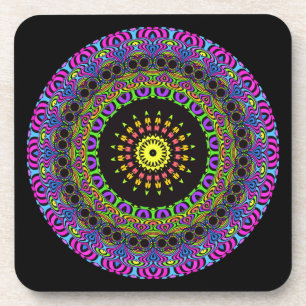 Dessous-de-verre Darts Mandala - néon 2