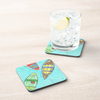 Dessous de verre de bateaux d'été au repos
