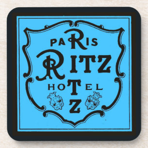 Dessous de verre de boisson bleu noir d'hôtel Pari