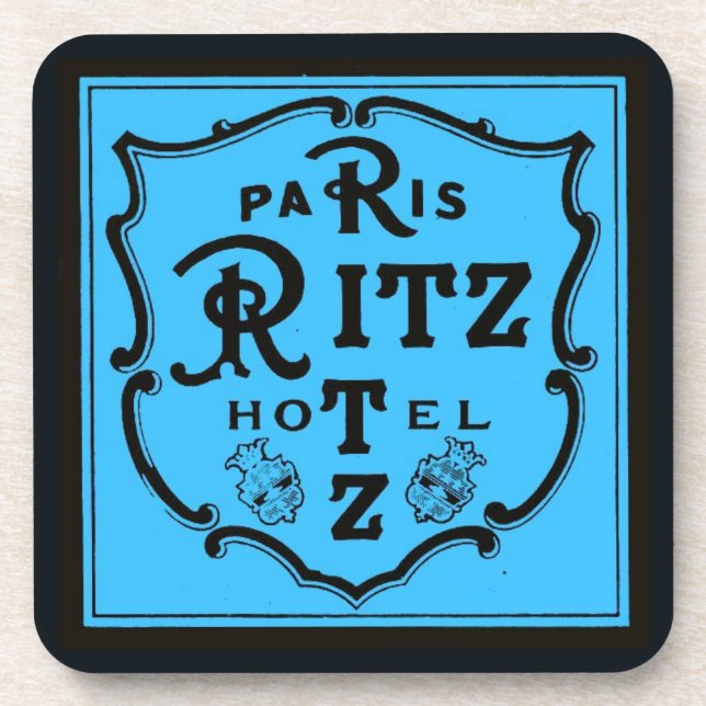 Dessous de verre de boisson bleu noir d'hôtel Pari (Devant)