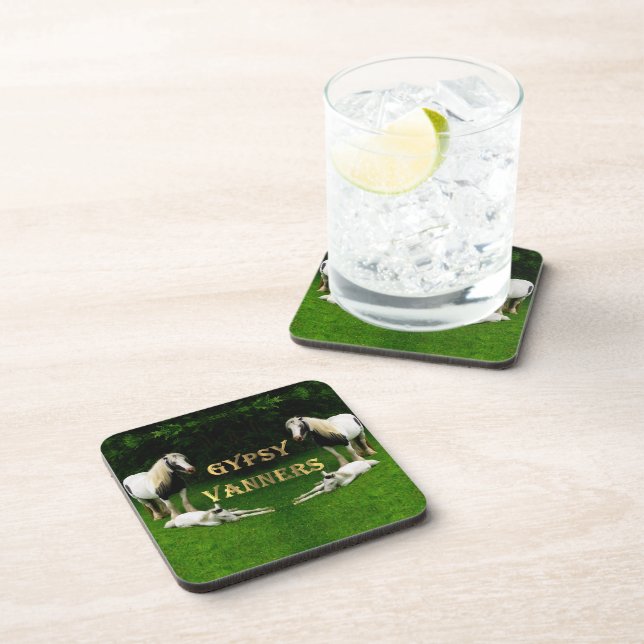 Dessous de verre de boisson des bannières tziganes (Côté Droit)