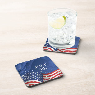 Dessous de verre de boisson du drapeau patriotique