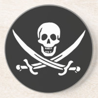 Dessous de verre de boisson Jolly roger Pirate Fla