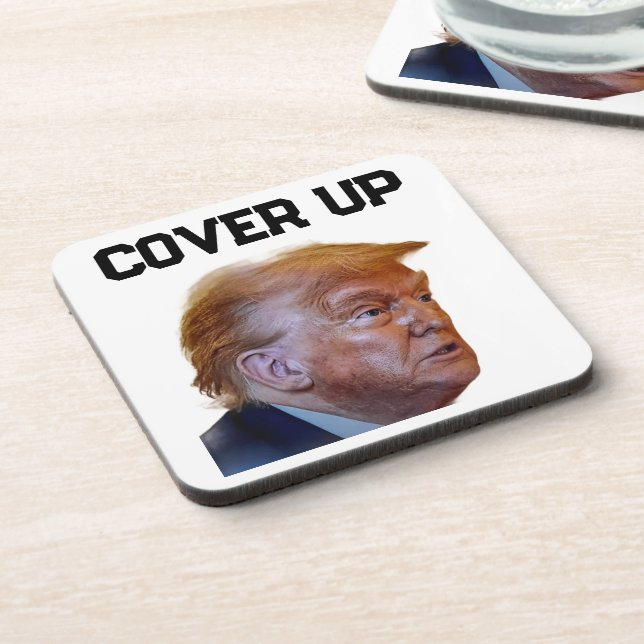 Dessous de verre de boisson Trump Cover Up (Côté gauche)