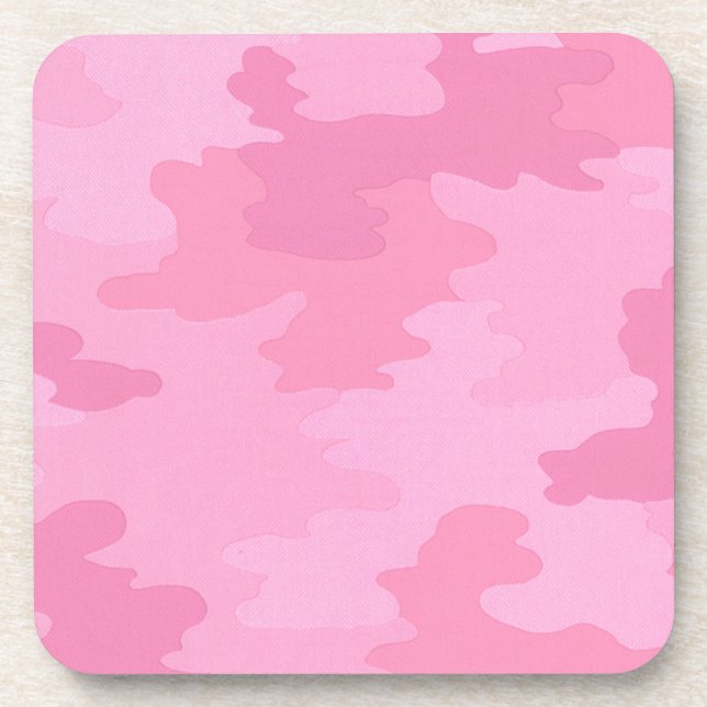 Dessous de verre de camouflage rose (Devant)