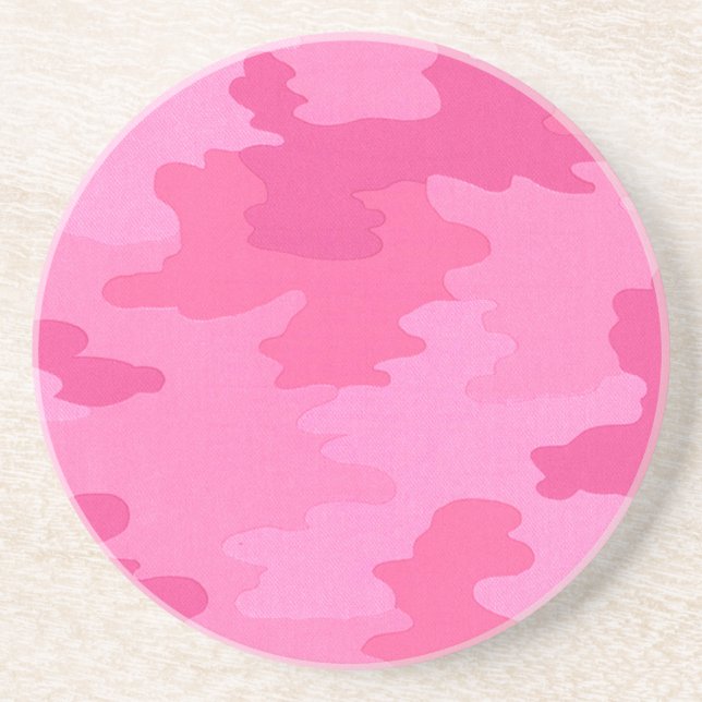 Dessous de verre de camouflage rose vif (Devant)