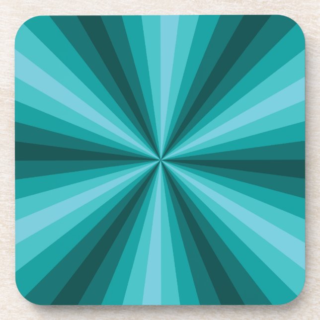 Dessous de verre de carré d'Aqua d'illusion (Devant)