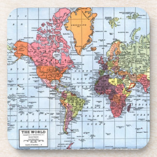Dessous de verre de carte du monde