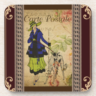 Dessous de verre de carte postale française