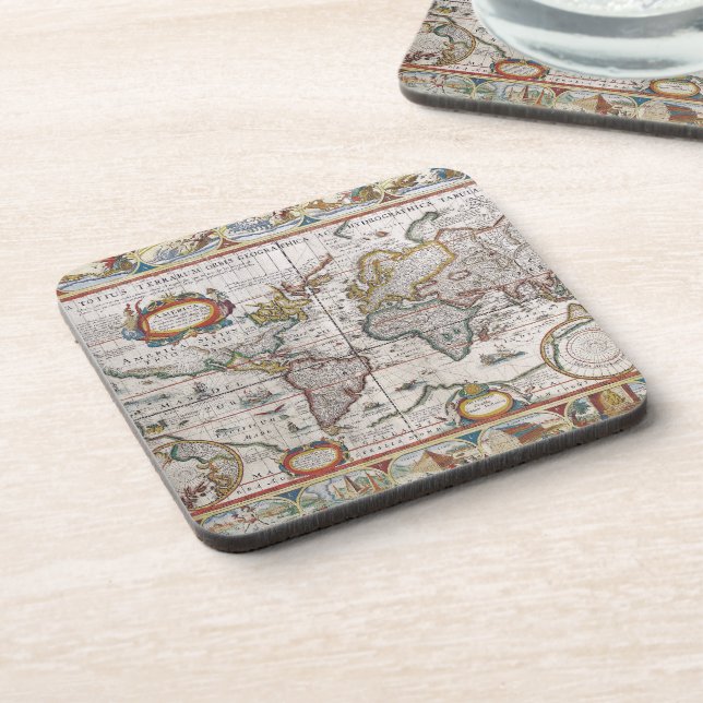 Dessous de verre de cartes du monde antique (Côté gauche)