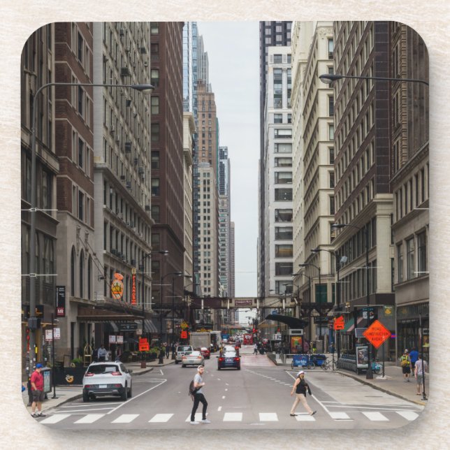 Dessous de verre de Chicago Madison Street (Devant)