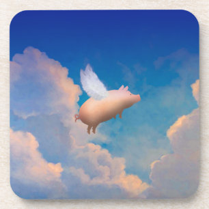 dessous de verre de cochon volant