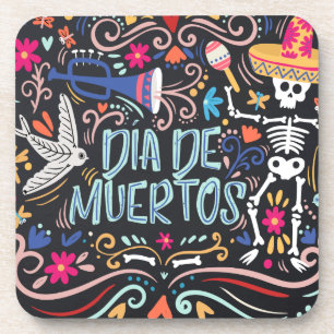 Dessous de verre de Colorful Dia de los Muertos