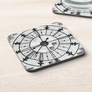 Dessous de verre de conception d'horloge