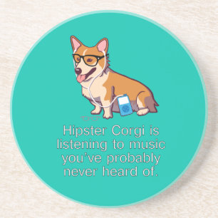 Dessous de verre de corgi de hippie