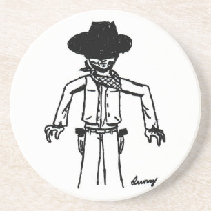 Dessous de verre de croquis Cowboy