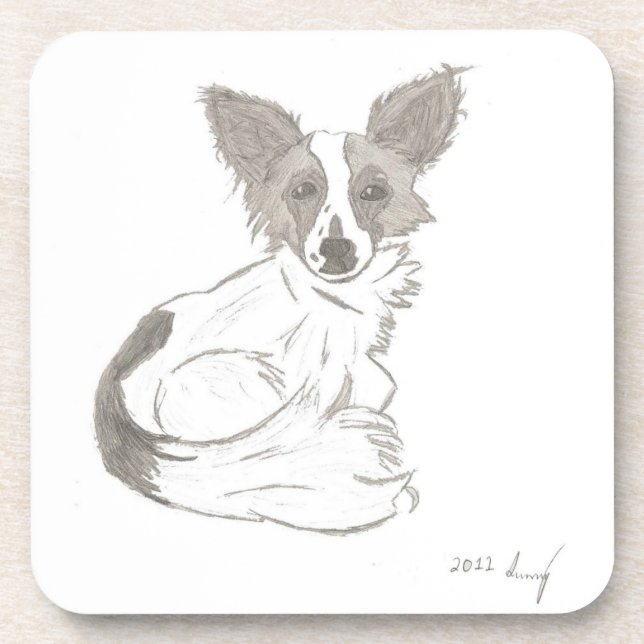 Dessous de verre de croquis Papillon - Ensemble de (Devant)