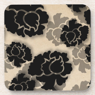 Dessous de verre de décadence florale grungy, ivoi