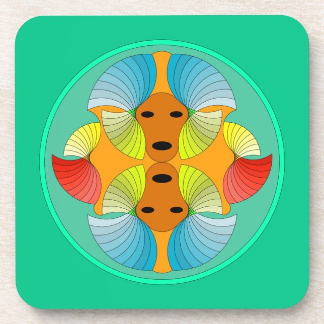 Dessous de verre de faces en miroir (Devant)