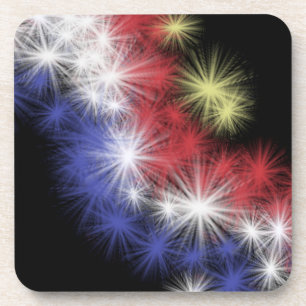 Dessous de verre de feu d'artifice 4 juillet Moe