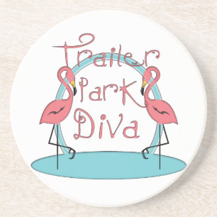 Dessous de verre de Flamant rose Trailer Park Diva