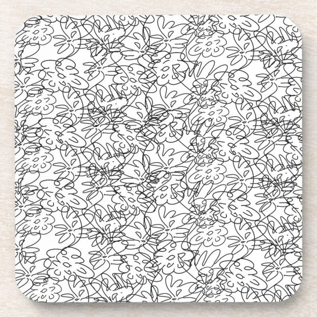 Dessous de verre de fleurs dansantes (Devant)