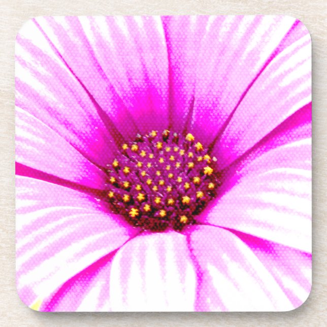 Dessous de verre de fleurs rose pâle (Devant)