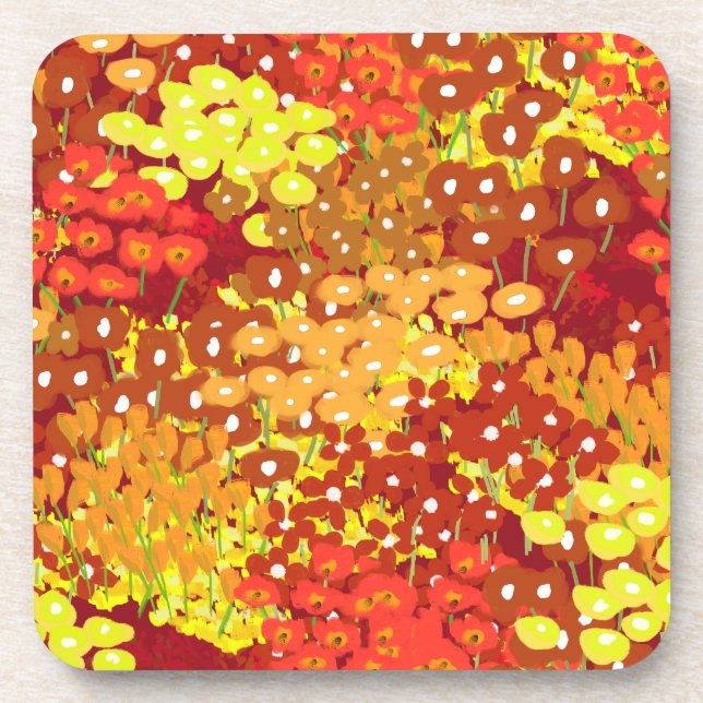 Dessous de verre de fleurs sauvages d'été (Devant)