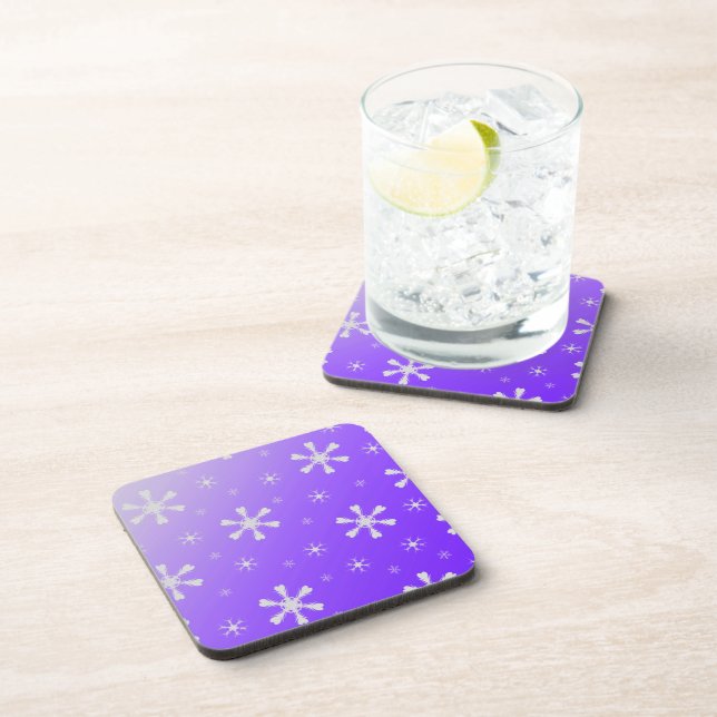 Dessous de verre de flocon de neige violet (Côté Droit)