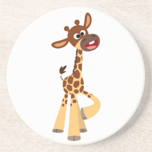 Dessous de verre de Giraffe Bébé Cartoon mignonne