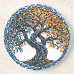 Dessous de verre de grès celtique de l'arbre de vi