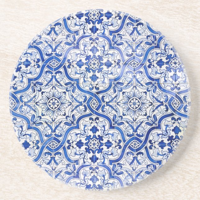 Dessous de verre de grès d'Azulejo (Devant)