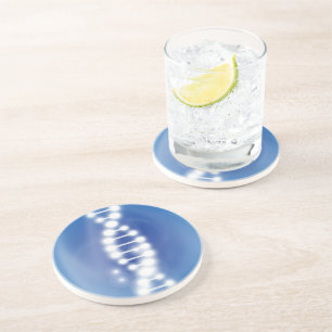 Dessous de verre de grès de logo d'ADN