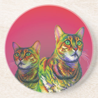 Dessous de verre de grès de Macchi Cats