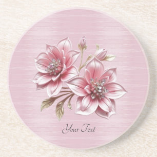 Dessous de verre de grès moderne en pierre rose