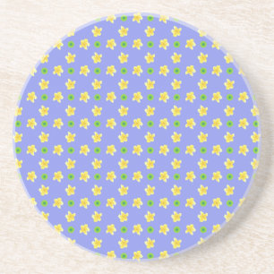 Dessous de verre de grès Primroses, Bleu Violet, P