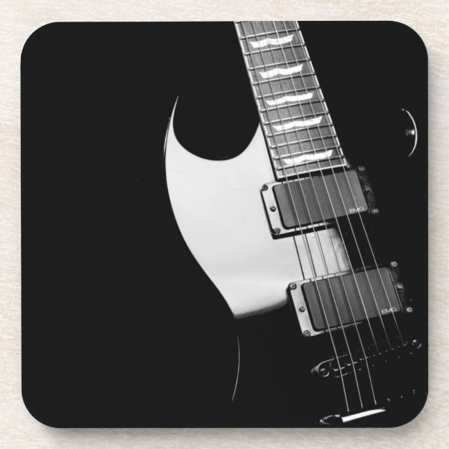 Dessous de verre de guitare Black Electric (Devant)