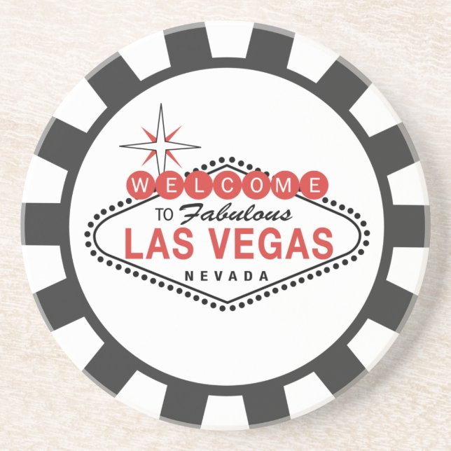 Dessous de verre de jeton de poker de Las Vegas (Devant)