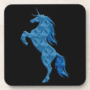 Dessous de verre de la licorne Blue Fire