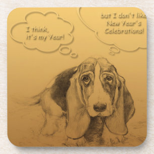 Dessous de verre De L'Année Du Chien Chinois Humor