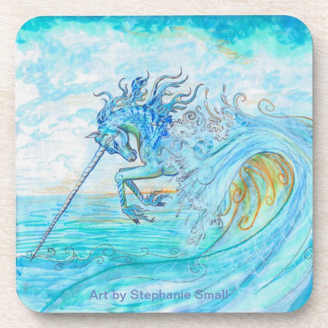 Dessous de verre de licorne de l'eau (Devant)