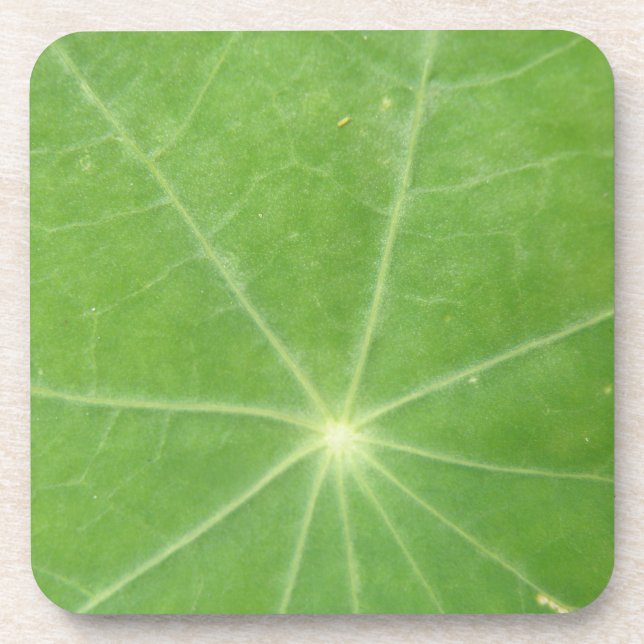 Dessous de verre de liège à feuilles de Nasturtium (Devant)
