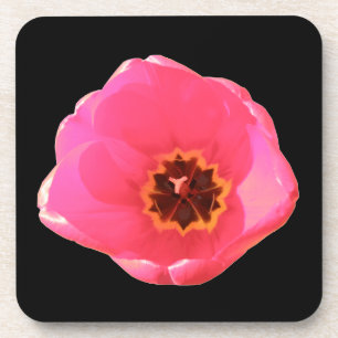 Dessous de verre de liège à tulipe rose