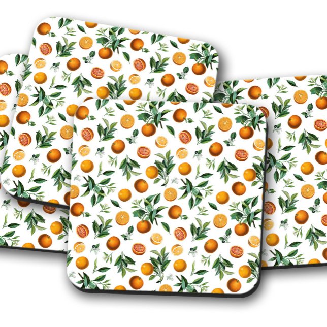 Dessous de verre de liège aux Oranges vives | Dess (Créateur téléchargé)