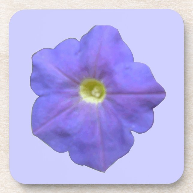 Dessous de verre de liège bleu Petunia (Devant)