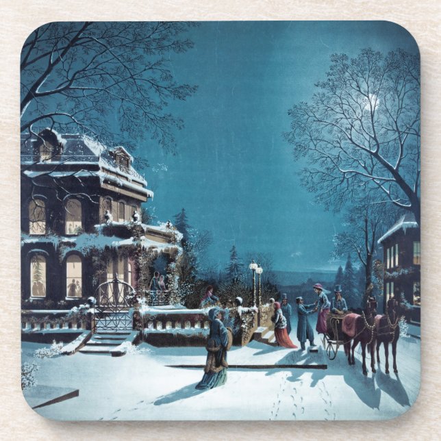 dessous de verre de liège "Christmas Eve" (Devant)